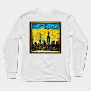 New York City in Van Gogh's style Long Sleeve T-Shirt